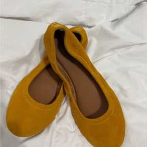 Lucky Brand Yellow Suede Flats